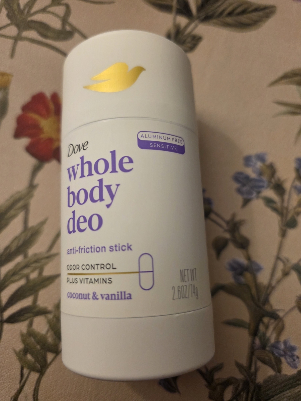 Dove Whole Body Deo Anti-Friction Stick - Coconut & Vanilla (White)